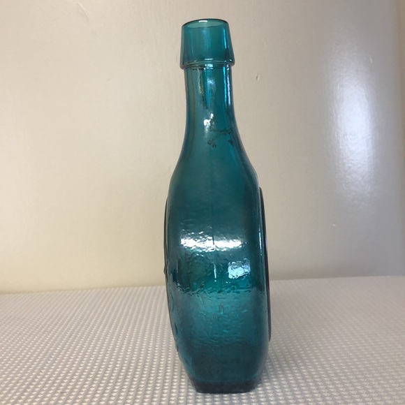 WHEATON BENJAMIN FRANKLIN GREAT AMERICAN SERIES BLUE GLASS DECANTER IRIDESCENT - Picture 3 of 14